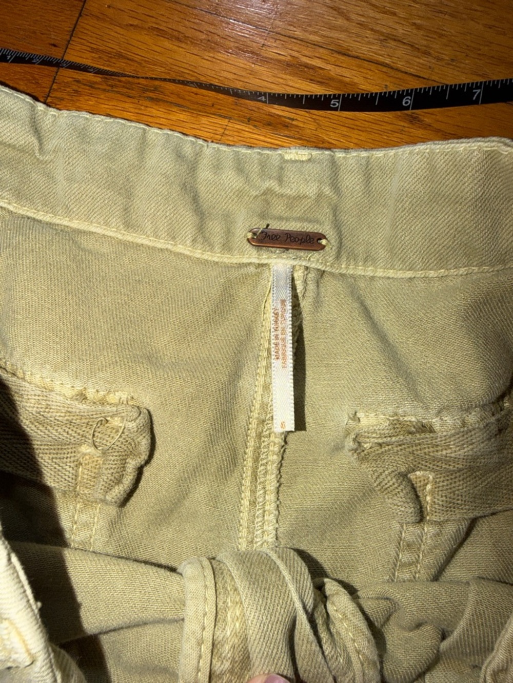 Free People Washed Cargo Joggers in Sage - Picture 3 of 10